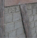 Ausfachung mit Lehmsteinen Ausfachung mit Lehmsteinen